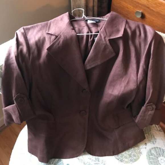 VENUS Linen Short-Sleeved Blazer - Size 14 Brand New - Picture 3 of 5